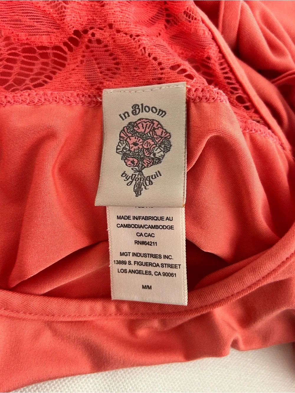In Bloom Coral Paisley Tank & Lounge Pant Sleep Set - Picture 4 of 4
